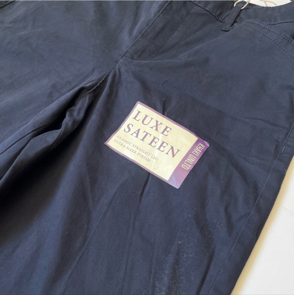 NWT Gloria Vanderbilt Khaki Unltd Straight Leg Dress Pants Size 6 Navy Blue - Picture 6 of 10